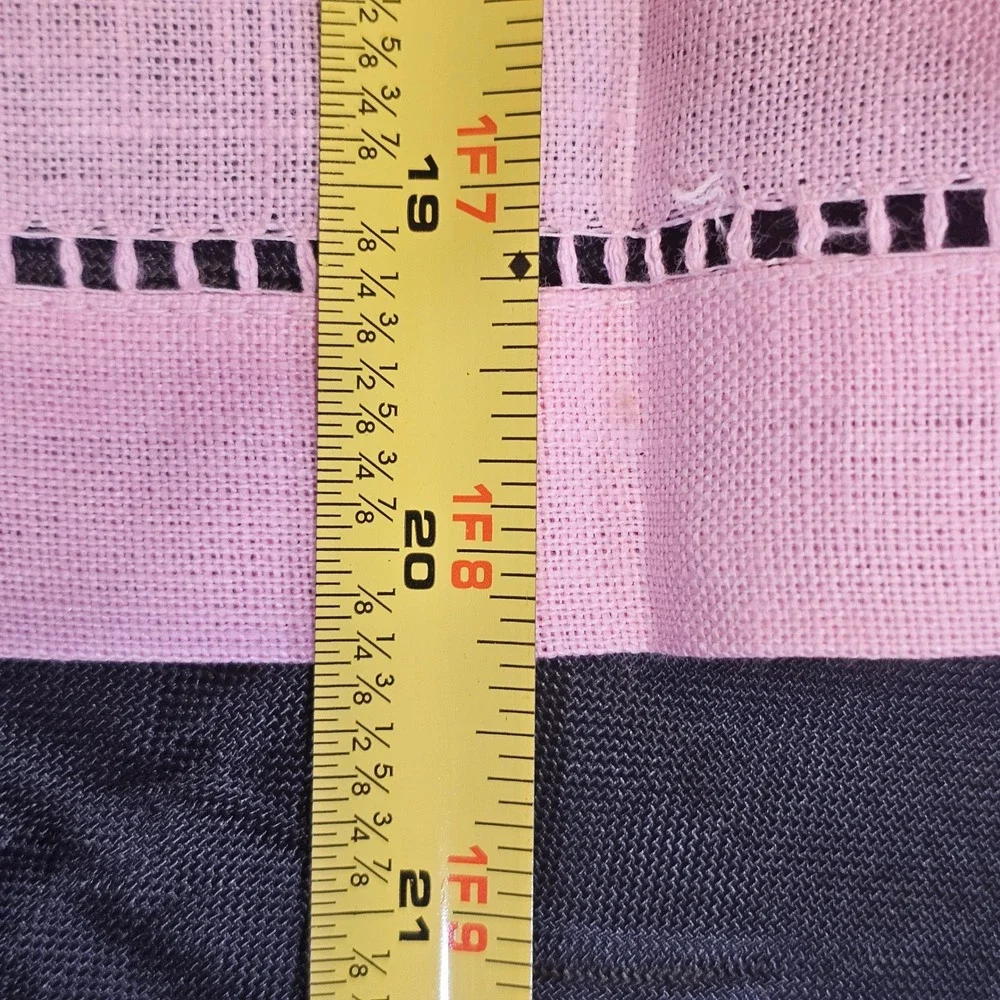 Sferra Pink Linen Hemstitch Napkins Set of 3 Square 20in Classic Table Linens